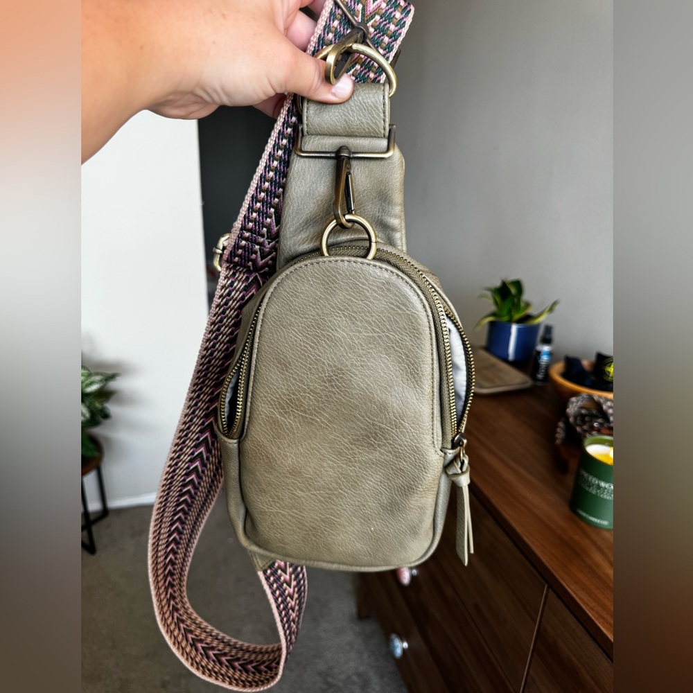 Anthropologie crossbody leather bag